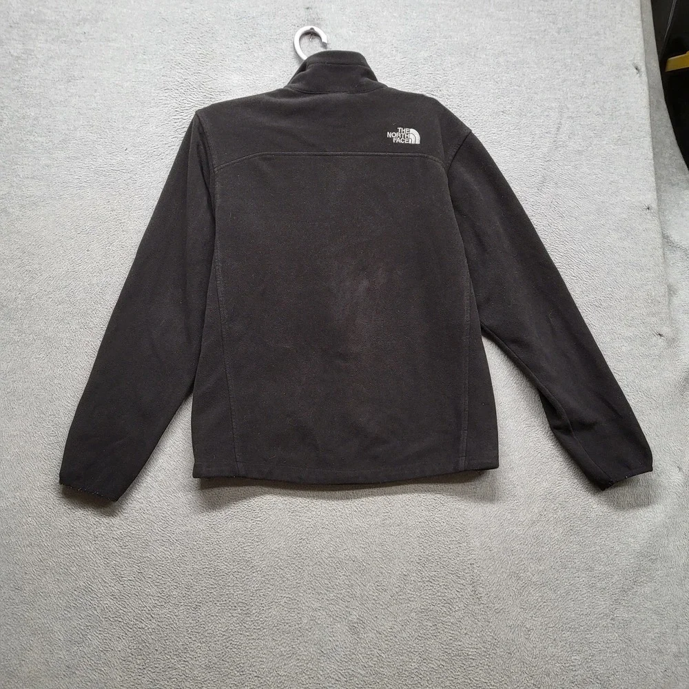 The North Face Men Jacket S Black Logo Embroidery Fleece Jacket